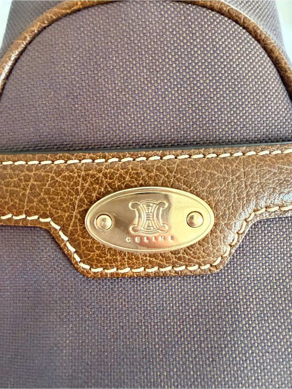 Authentic Celine Canvas and Leather Boogie Bag